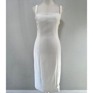 CINQ A SEPT size 6 midi ivory midi sleeveless
